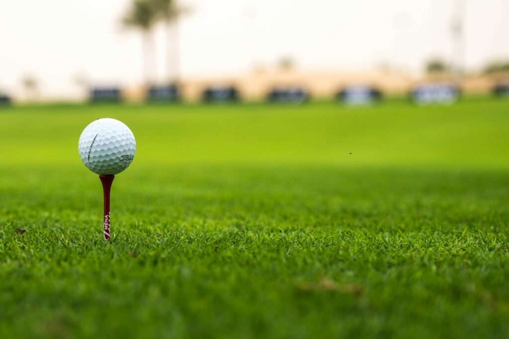 golf ball on tee